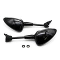 Anroc spiegelset Vespa Sprint — kort, glans zwart - AE-trading